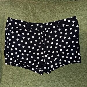 LOFT Black and White Polka Dot Shorts